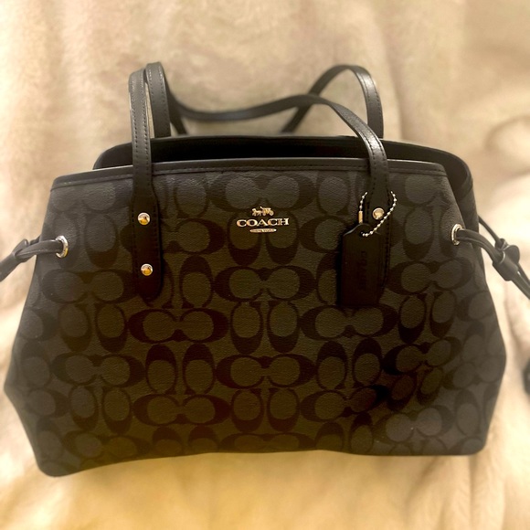 Coach tote w 2 compartments w middle zipper private compartment (used-perf cond) - Picture 1 of 3